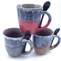 Kiln Change Coffee Cups High Capacity Office Big Mouth Anti-mouth Mugs