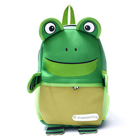 Kindergarten Kids Cartoon Frog Animal Backpack Cute Large Capacity Shoulder Bag