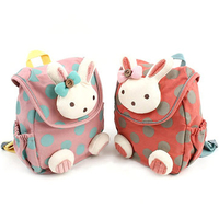 Kindergarten Kids Lovely Cartoon Cotton Backpack Walking Safety Harness Bag