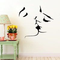Kiss Wall Stickers Lover Wall Decal Home Bedroom Wall Decor Romantic Stickers
