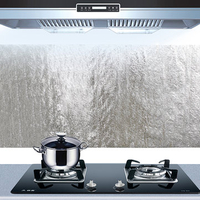 Kitchen Aluminum Film Oil Sticker Self Adhesive Anti Oil Kitchen Cabinet Adhesive Wall Paper