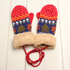 Knitted Crochet Full Fingers Cotton Gloves Thickened Rope Mittens
