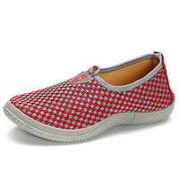 Knitting Plaid Flat Slip On Casual Shoes For Women