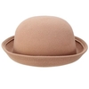 Korean Version Girls Kids Children Wool Blend Bowler Derby Bucket Cloche Hats Caps