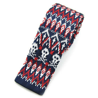Korean Version Knitted Male Leisure Ties Snowflake Plaids Slim Skinny Neckties