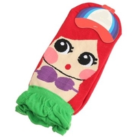 Korean Women Retro Vintage Cute Cartoon Mermaid Princess Cotton Ankle Socks