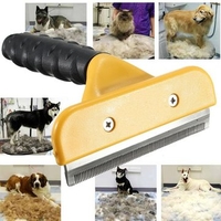 L Size Pet Dog Cat Hair Fur Shedding Trimmer Grooming Rake Comb Brush Tool Supplies