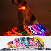 L Size Pet LED Safety Light-up Flashing Collar Glow In The Dark Dog Leash Fluorescent