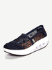 Lace Breathable Platform Rocker Sole Shake Shoes For Women