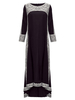 Lace Crochet Stitching High Low Vintage Women Maxi Dress
