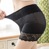 Lace Mesh See Through High Waist Leggings Anti Exposure Security Boyshorts Panties