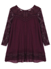 Lace Stitching See Through Blouse 3/4 Sleeve Blouse