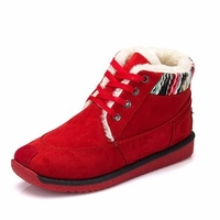 Lace Up Ankle Flat For Woman Winter Super Warm Snow Boots