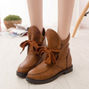 Lace Up British Style Heel Increasing Ankle Short Boots