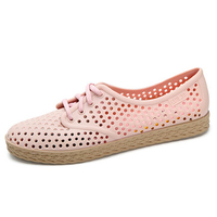 Lace Up Hollow Out Beach Sandals Flat Casual Shoes For Women