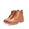 Lace Up Warm Fur Lining British Style Short Ankle Boots