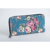 Ladies Chinese Style Wallet Canvas Wristlet Wallet Printing Floral Summer Purse Clutches