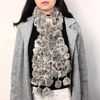 Ladies Stylish Rabbit Fur Scarf Four Rows Fall Winter Warm Neckerchief