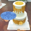 Large Pendant Lace Cake Fondant Mold Silicone Mousse Cake Brim Border Decorating Tools Baking Mat