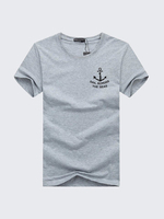 Large Size Mens Summer Cotton Solid Color Printing Short sleeved T Shirts