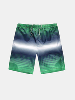 Large Size Mens Summer Shorts Quick Dry Casaul Stripe Contrast Colors Beach Shorts