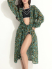 Large Size Net Bikini Backless High Waisted Cover-Up Swimsuits