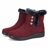 Large Size Suede Keep Warm Button Ankle Snow Boots