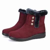 Large Size Suede Keep Warm Button Ankle Snow Boots
