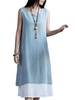 Layer Mori Girl Loose Sleeveless Solid Dress
