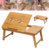 Lazy Bamboo Folding Laptop Computer Notebook Table Bed Desk Bed Tray Stand