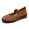Leaf Stitching Elastic Strappy Pure Color Slip On Flat Loafers