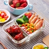 Leak-proof Glass Lunch Box with Compartments Microwave Lunch Box Divider Storage Container