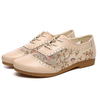 Leather Brogue Lace Breathable Retro Soft Flat Casual Shoes