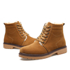 Leather High Top Lace Up Fur Lining British Boots For Men