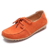 Leather Lace Up Moccasins Driving Loafers Casual Shoes For Women