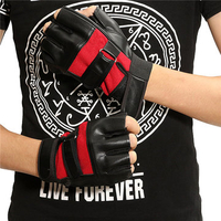 Leather Weight Lifting Gym Fitness Body Building Gloves Training Gloves