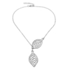 Leaves Bird Cross Infinity Pendant Clavicle Necklace