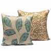 Leaves Feather Cotton Linen Throw Pillow Case Sofa Cushion Cover Home Decor
