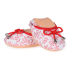 Leaves Pattern Bowknot Canvas Egg Roll Flat Loafers