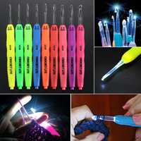 LED 2.5-6.5mm Crochet Hooks Needles Knitting Tools DIY Crafts Home Supplies