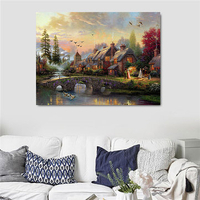 LED Frameless Lights Wall Painting Scenery Landscape Luminous Living Room Home Decor
