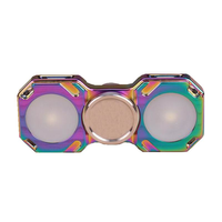 LED Light Hand Finger Spinner Fidget Brass EDC Hand Spinner For Autism Desk Toy