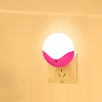 LED Remote Control Night Light Bedside Socket Wall Lamp