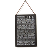 Life Poem Tin Sign Vintage Wall Decor Thanksgiving Day Christmas Gift