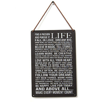 Life Poem Tin Sign Vintage Wall Decor Thanksgiving Day Christmas Gift