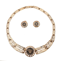 Lion Head Necklace Earrings Bracelet Ring Jewelry Set