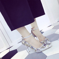 Little Flower Doceration Buckle High Heel European Style Pumps