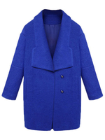 Long Sleeve Elegant Slim Solid Button Long Woolen Coat