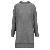 Long Sleeved Crew Neck Irregular Knitwear Sweater