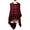 Long Tassel Blend Shawl Square Gird Knitted Scarf